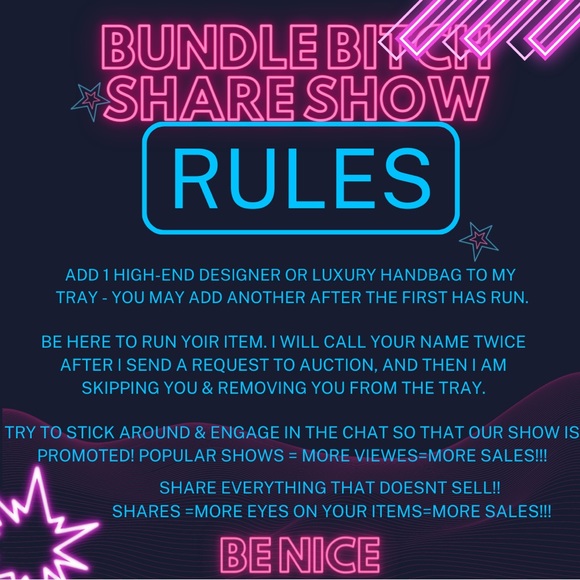 Handbags - SHOW RULES